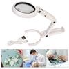 5x 11x Portable Hand Tool Foldable Magnifying Glass with 8 LED Desk Light Lamp Set for Jewelry Appraisal Reading Repair