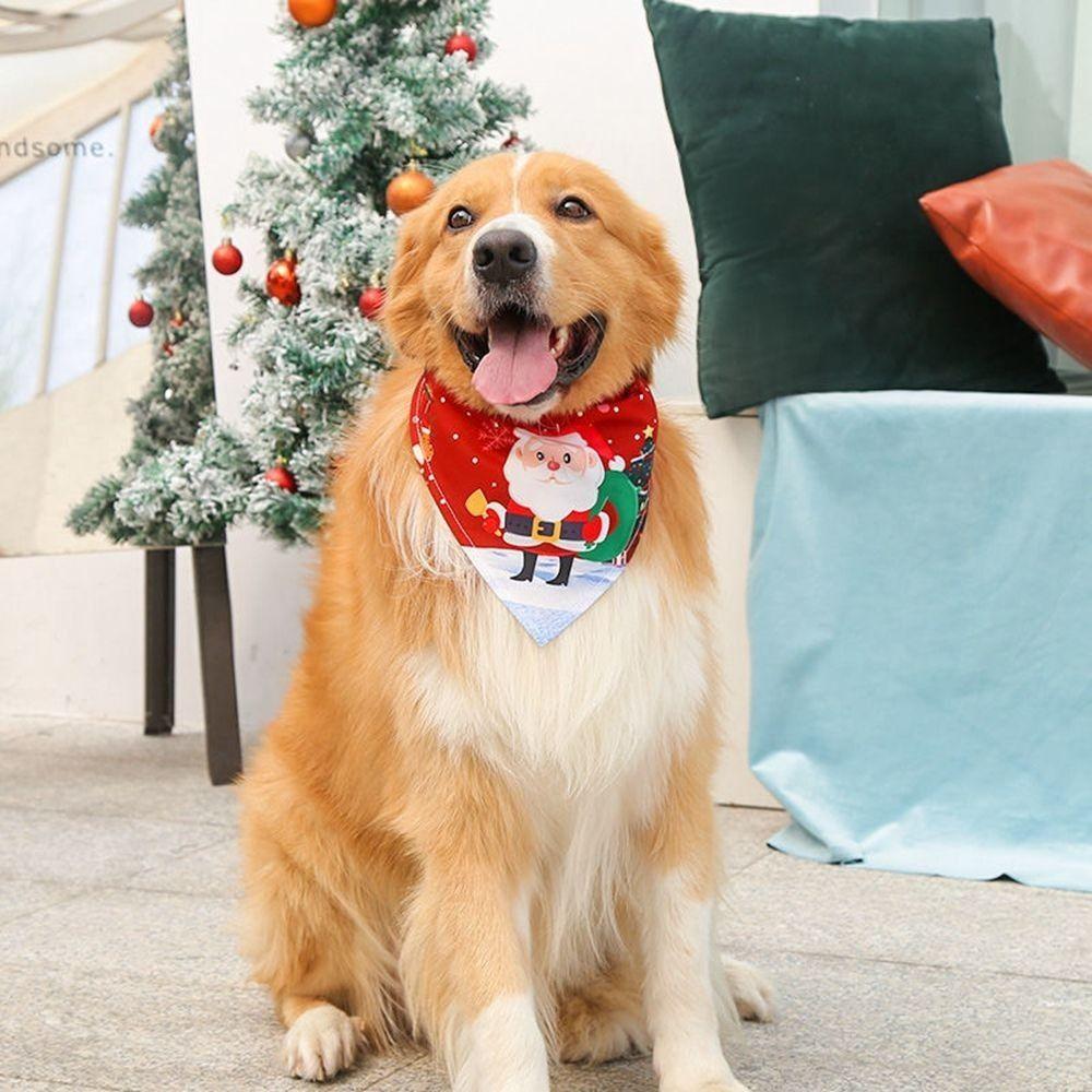 Christmas Dogs Clothes Triangle Bandanas Pet Scarf Dog Bandana Dog Accessories Pet Supplies