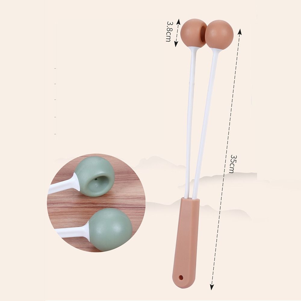 Knock Back Neck Hand-held Massage Stick Waist Legs Massaging Tool Massage Double Ball Hammer Men