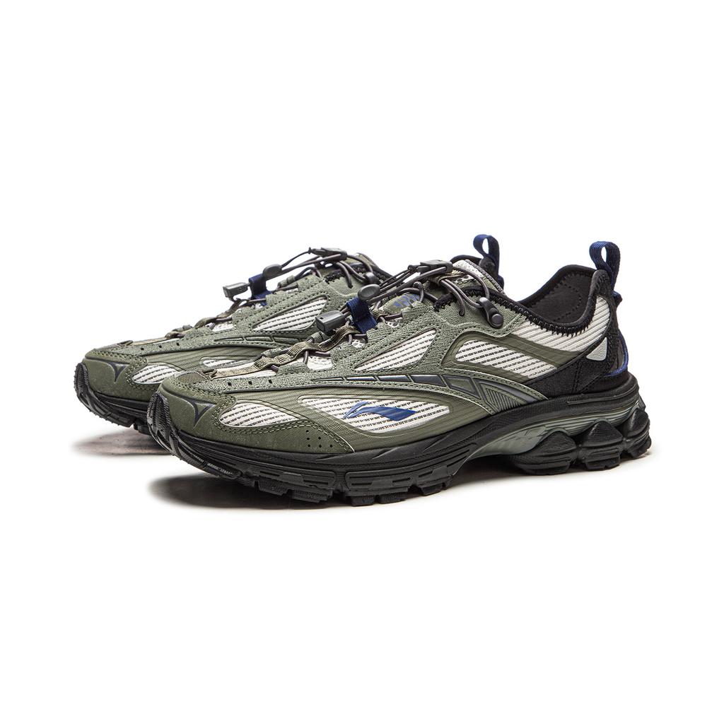 Li Ning Fuyiao 2.0 Trail V3 Спортивные Удобные Амортизирующие Износостойкие Низкие Повседневные Беговые Кроссовки Мужские кроссовки Белый Зеленый ARXW021-5