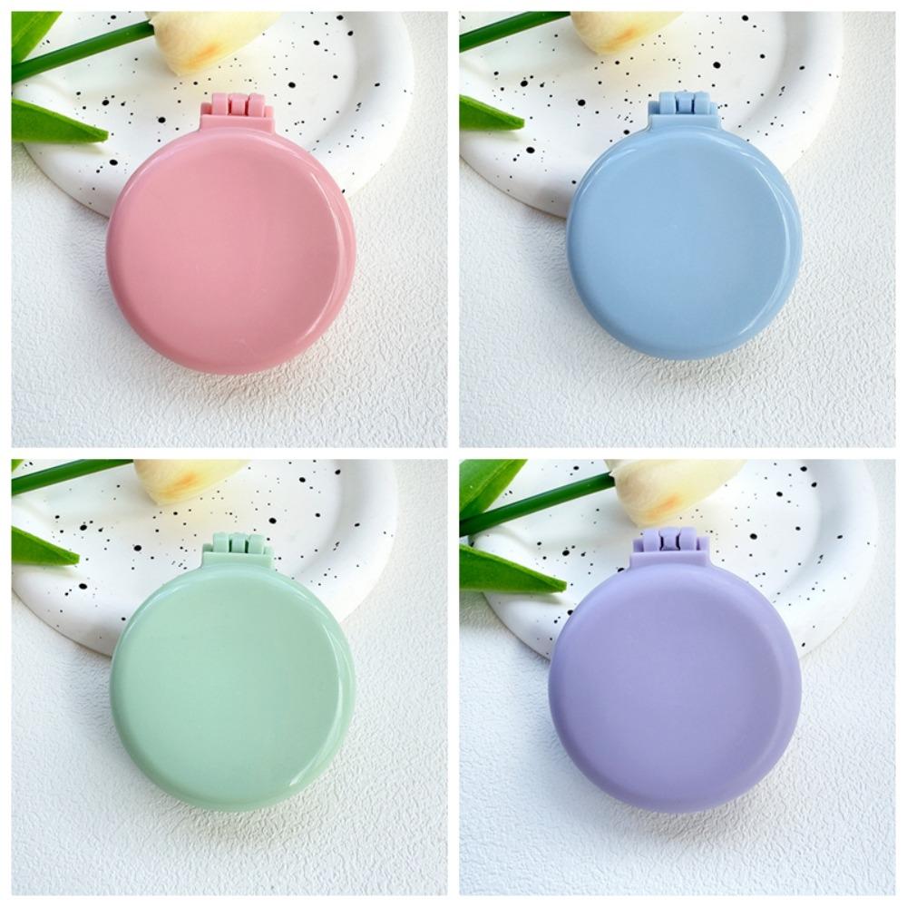 4Pcs Mini Folding Air Bag Comb Dual Use Pocket Hair Brush Makeup Mirror with Comb  Girl Women