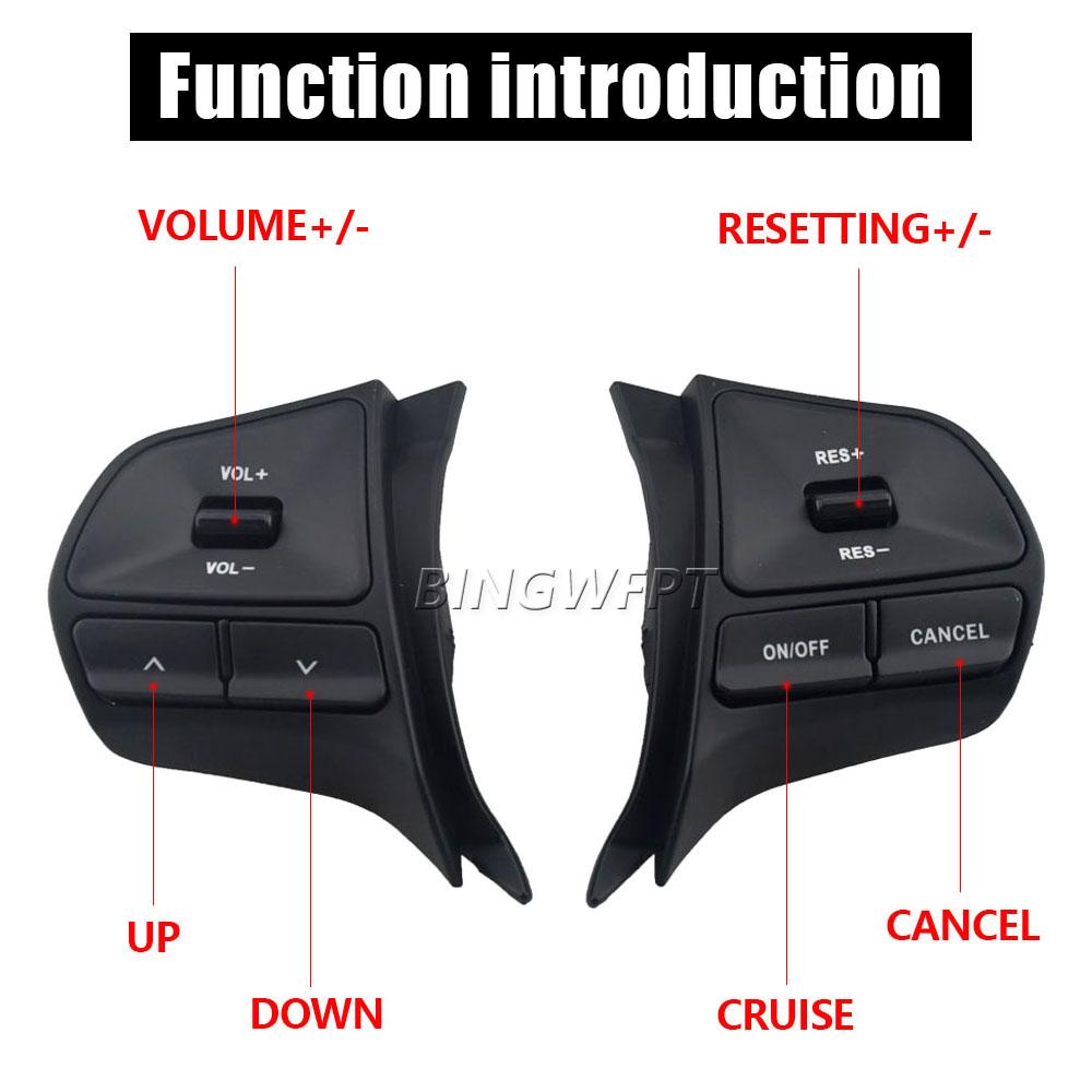Car Switch for Kia Rio 2012-2016 Volume Mude Song Key Cruise Steering Wheel Control Button Switch No heating