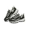 Skechers DLites 1.0 Удобные Низкие Папины Кроссовки Женская Кроссовка Черно-Белые 149925-BKW