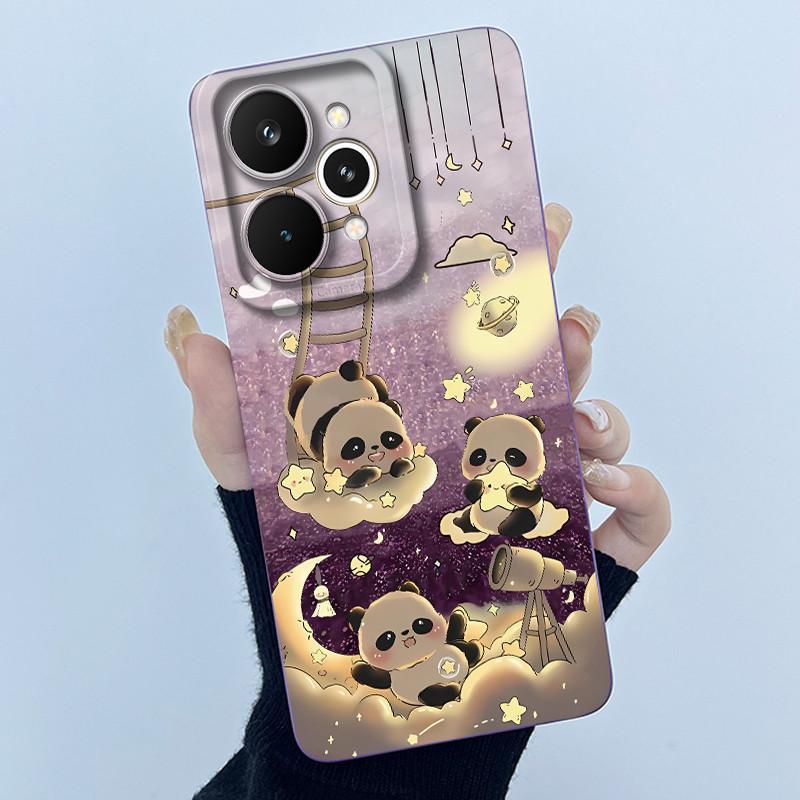 Чехол для телефона Realme 15 Pro 5G, милая девушка-панда, кошки, жидкий силикон, мягкая задняя крышка для Realme15 15Pro, высококачественный корпус для телефона