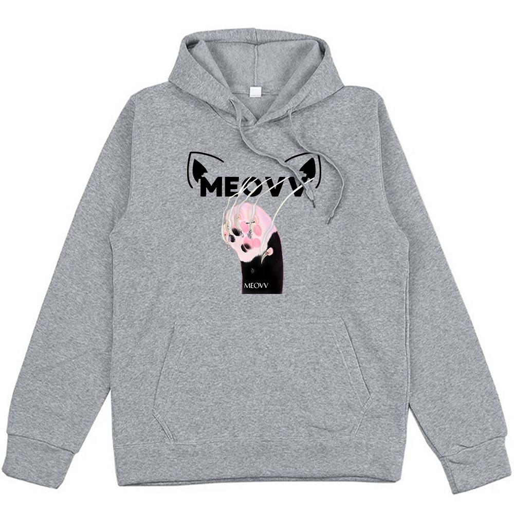 Худи для девушек Meovv Meow, мультяшные каваий толстовки с графическим принтом, повседневные милые женские мужские пуловеры с капюшоном