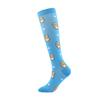 Женские поглощающие пот нейлоновые длинные компрессионные носки с мультяшным принтом для занятий спортом на открытом воздухе