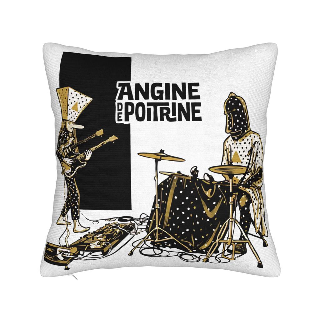 Decorative Pillowcases Angine De Poitrine Rock Band Merch Living Room Pillow Case Cover Zippered Multi Size