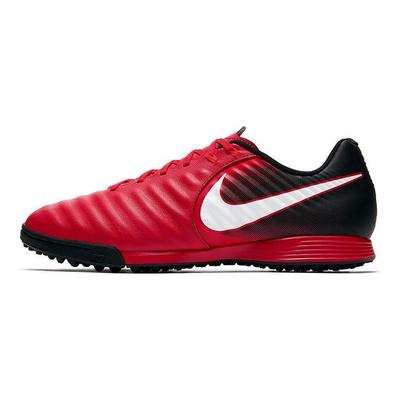 TiempoX Ligera 6 Круглый носок Шнуровка TF (Резиновые шипы) Нескользящие Прочные Футбольные Бутсы Мужские кроссовки Красные Черные 897766-616