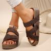 2025 Новые женские сандалии с плетеным крестом, легкие туфли на танкетке, женские туфли на платформе, женские сандалии на каблуках, повседневная обувь