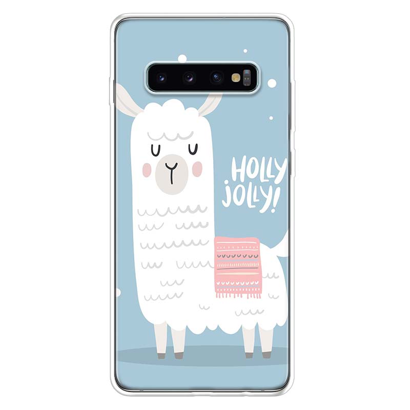 Cute Animal lama Llama Phone Case For Samsung Galaxy A52 A51 A50S A32 A22 A12 A02S A72 A71 A31 A70 A30S Note 20 Ultra 10 Plus S1