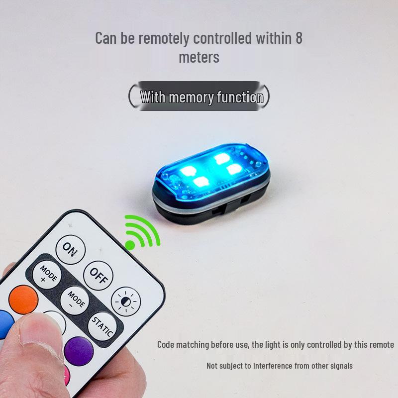 Улучшенный 150 мАч высокояркий восьмицветный авиационный фонарь с радиочастотным пультом и стробоскопическим предупреждением для украшения автомобиля