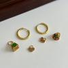 Эмалевые серьги с капающим маслом Модный кафф для ежедневного наряда и праздничного образа Стильные серьги-пряжки Аксессуары