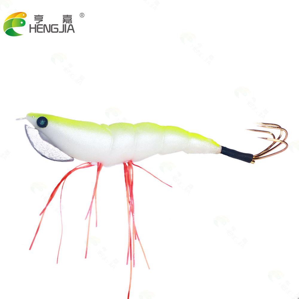 Wooden shrimp lure12CM10Colorful simulated shrimp lure, suitable for both freshwater and saltwater, for bass and catfish, boxed