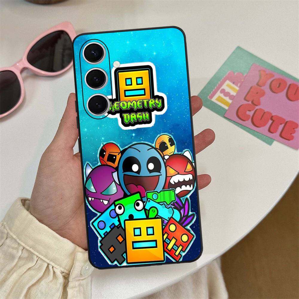 Чехол для телефона Game Geometry Dash Для Samsung S 24 Fe 25 Ultra Plus 20 Lite 21 30 22 23 24 22 Ultra 5G Fundas