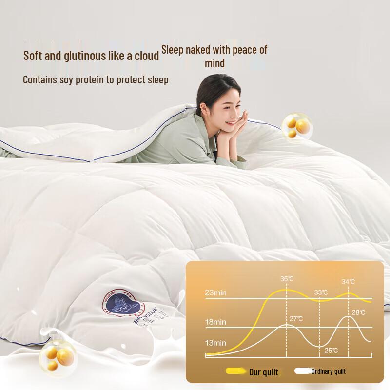 Антибактериальное зимнее одеяло из соевого волокна HLA 7A