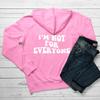 I'm Not For Everyone Back Print Hoodies Funny Sayings Pocket Hooded Women Casual Cotton Tumblr Hoodie