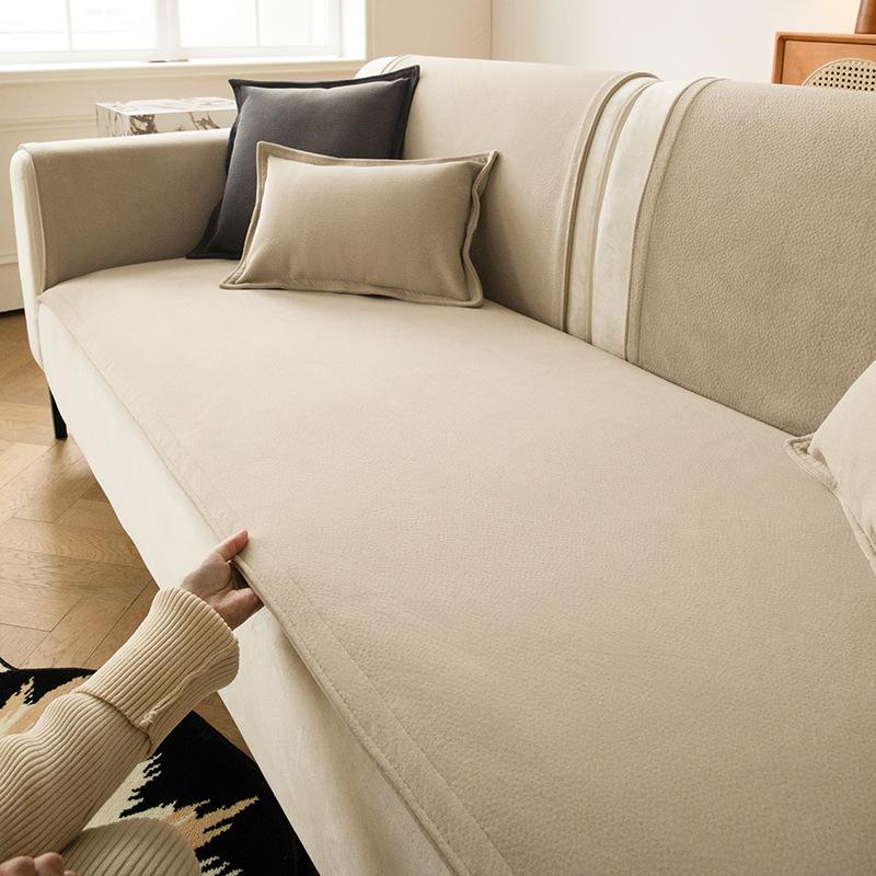 Подушка для дивана, универсальные нескользящие подушки для сиденья на четыре сезона, простые современные прямые кожаные чехлы для диванов, тканевые чехлы