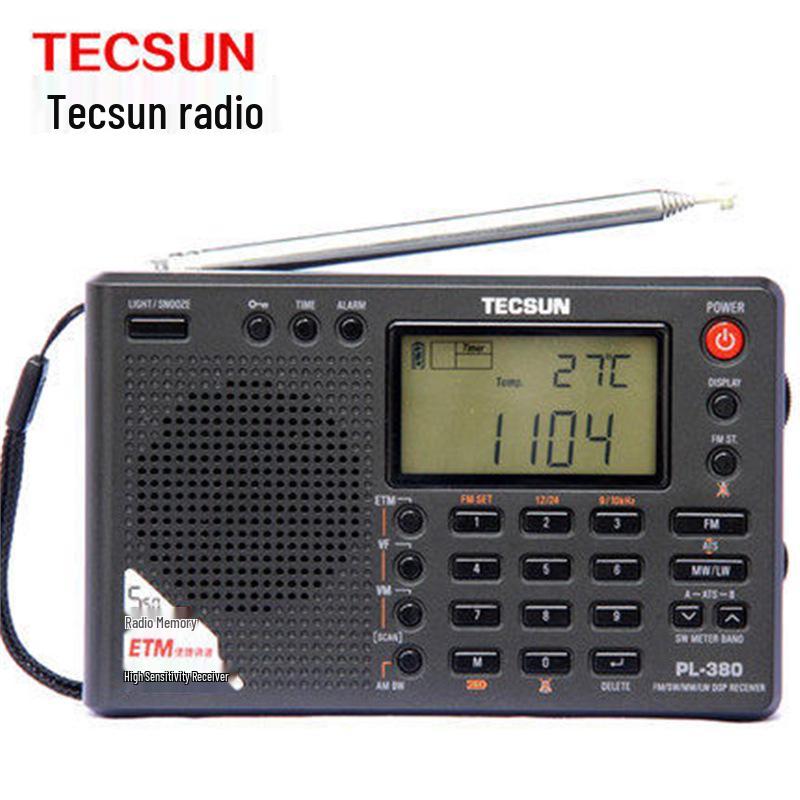 Всеволновой цифровой стереорадиоприемник Tecsun PL-380 для пожилых людей и студентов
