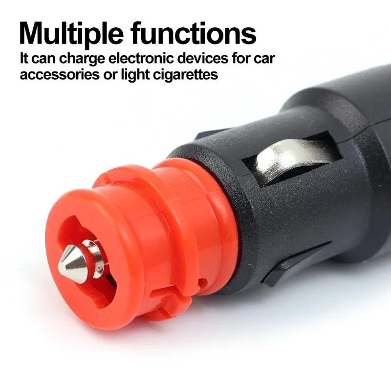 1-2pcs Car Mounted Cigarette Lighter Socket Universal Plug Connector Adapter 12V-24V for Car Motorcycle Accessories Power Supply