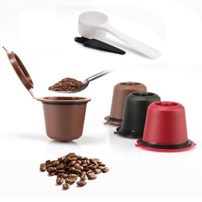 Многоразовые капсулы для кофе Nespresso с 1 шт., пластиковая ложка, фильтр-капсула для оригинальных фильтров Siccsaee