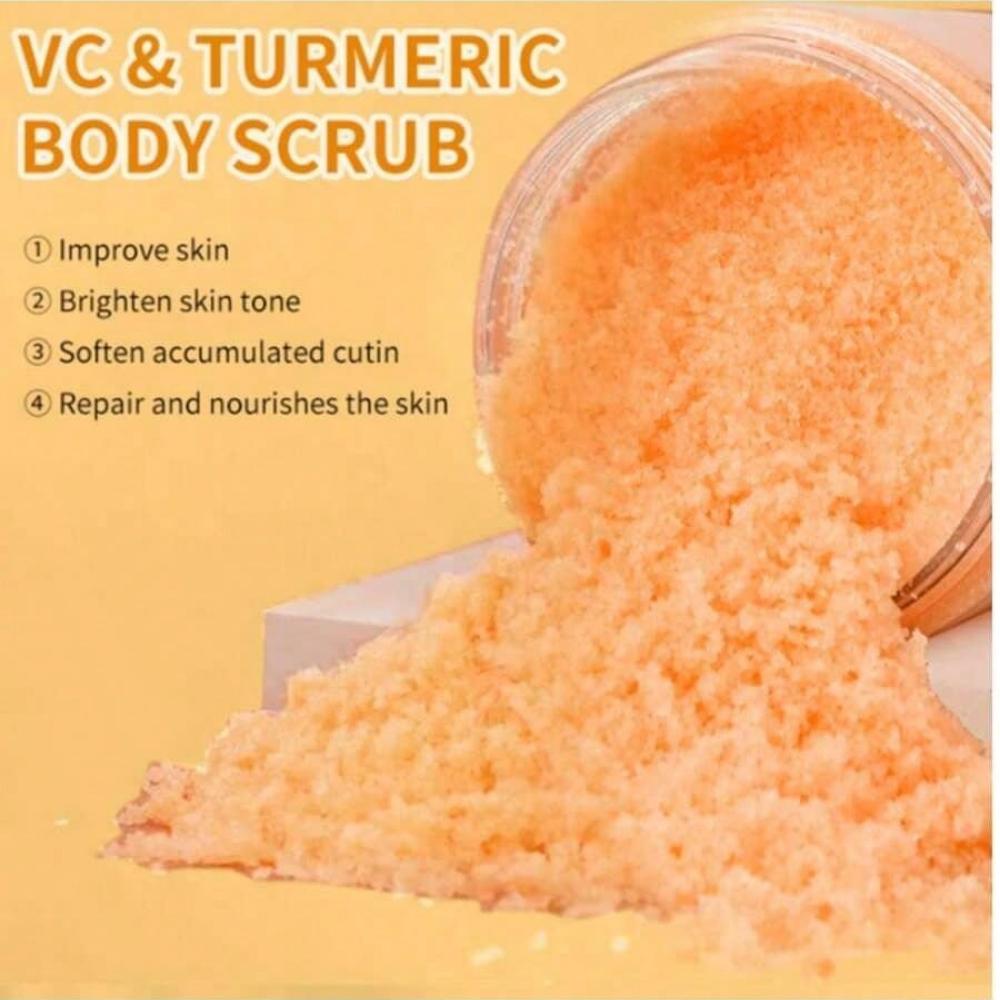 Куркума Скраб Отшелушивающий Скраб для Тела для Сияющей Кожи Натуральный Уход за Кожей с Антиоксидантами для Гладкой Сияющей Кожи