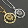 Brand New Hip Hop Punk Necklace Round Lion Head Pendant Fashionable Hip Hop Jewelry