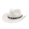 Tibetan Tibetan straw hat top hat Men's and women's ethnic minorities' style retro flat-brimmed jazz hat Fishing sunscreen hat