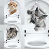 Cats 3D Wall Sticker Toilet Stickers Hole View Vivid Bathroom For Home Decoration Animals Vinyl Decals Art Wallpaper Poster