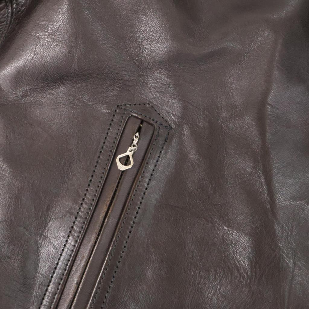 FINECREEKLEATHERS Eric Single Riders Jacket 40 Dark brownUsed