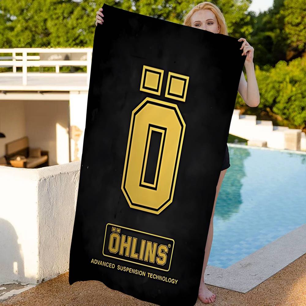 Подвеска Логотип O-Ohlins Микрофибра Пляжное полотенце Впитывающее Быстросохнущее Мягкое Йога Плавание Курорт Альпинизм Полотенце
