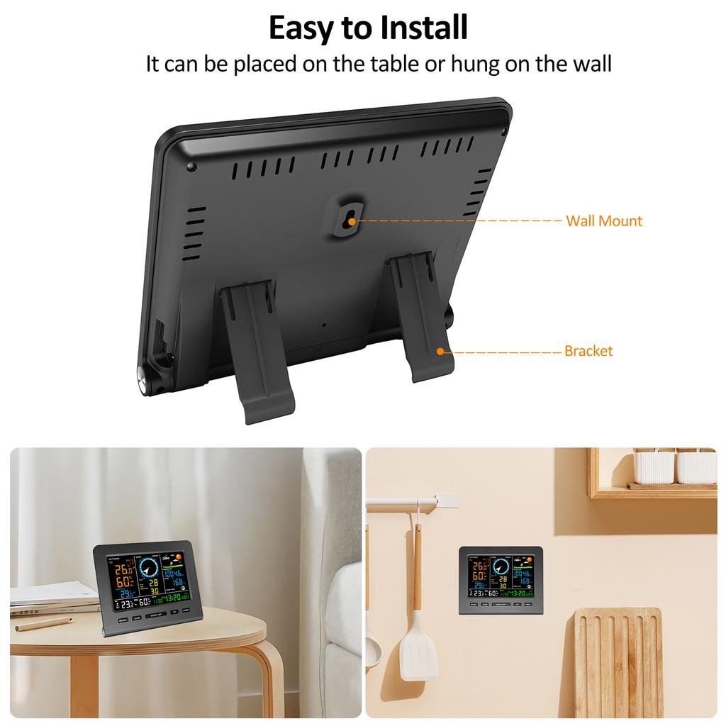 0366-WF Wireless Weather Station with Outdoor Sensor, Weather Station with Weather Forecast,