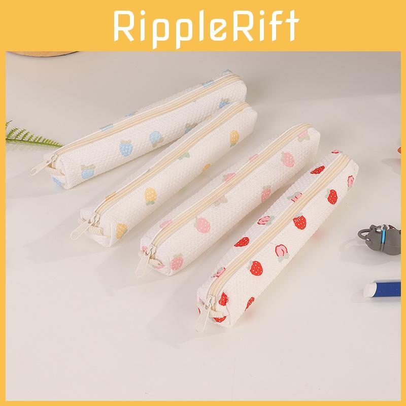 Korean Style Strawberry Pen Bag With Lightweight Polyester For Students And Gift Givers