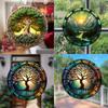 HD Tree Of Life Round Sun Catcher Multi-Coloured Hanging Decor Indoor/Outdoor ADM