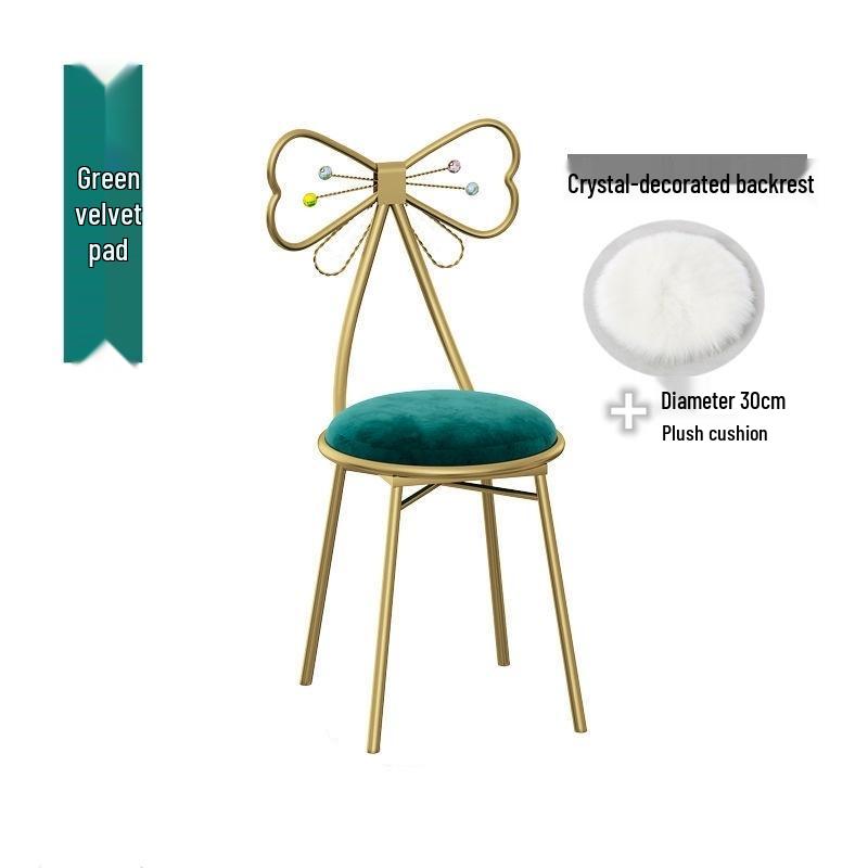 Принцесса Бабочка Стул для Макияжа со Съемной Спинкой - Идеально подходит для Маленьких Спален в Квартирах и Туалетных Зон