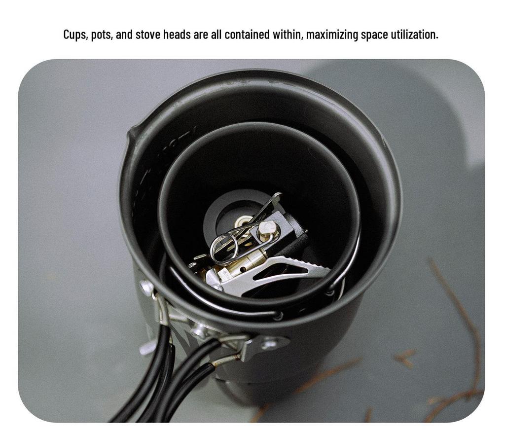 Portable Outdoor Aluminum Alloy Alcohol Stove Set for Camping and Boiling Water