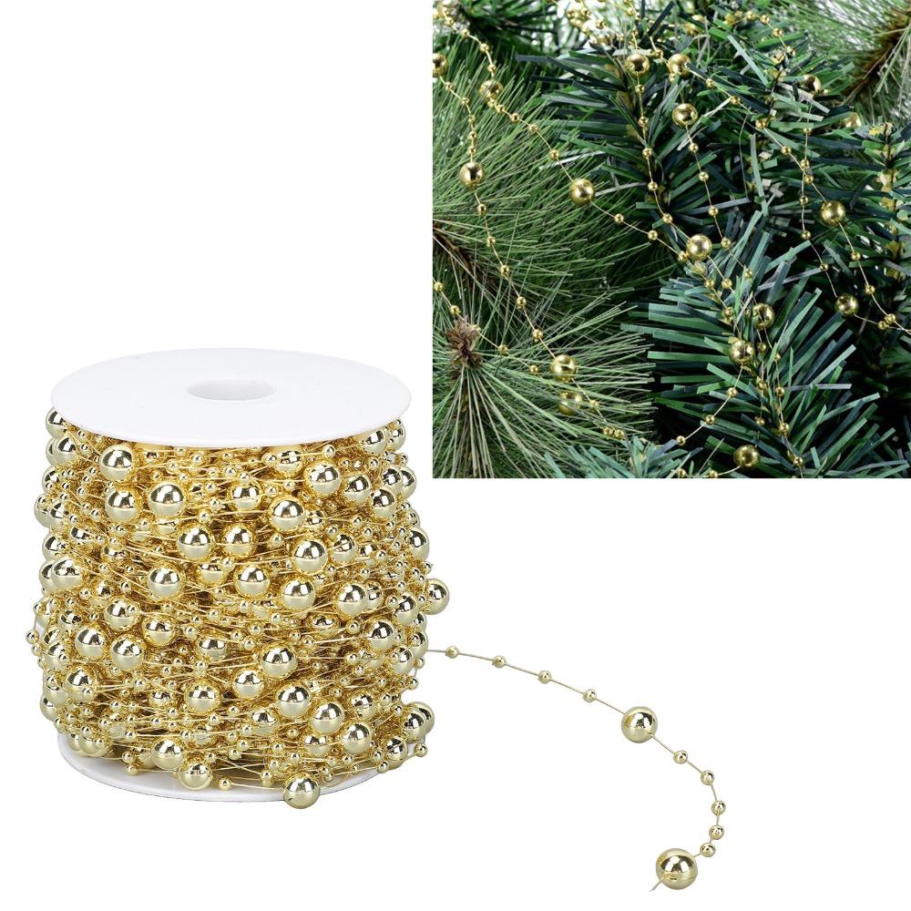 Gold Pearl Beads Chain 8+3mm Pearl Bead Garland Pearl Strand Trim DIY Craft
