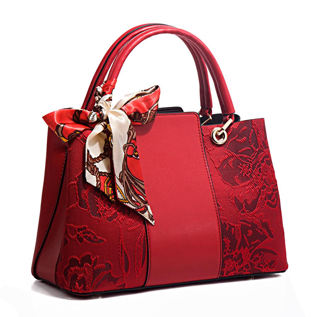 Women's bag 2024 new red large-capacity messenger handbag bride middle-aged mother happy mother-in-law wedding bag