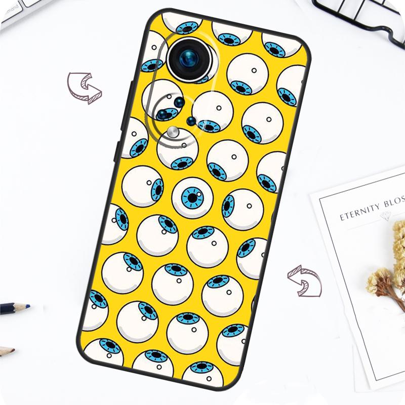 Чехол со сумасшедшим узором из глаз для Honor Magic 7 5 6 Pro Honor 200 Pro X9b X9a X8b X8a X8 X9 X9c 50 70 90 Lite