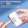 Электрическая машинка для стрижки ногтей с квадратным дизайном, двухскоростная функция, электрический триммер для ногтей с зарядкой типа C, 2 в 1, электрическая полировка, автоматическая стрижка ногтей