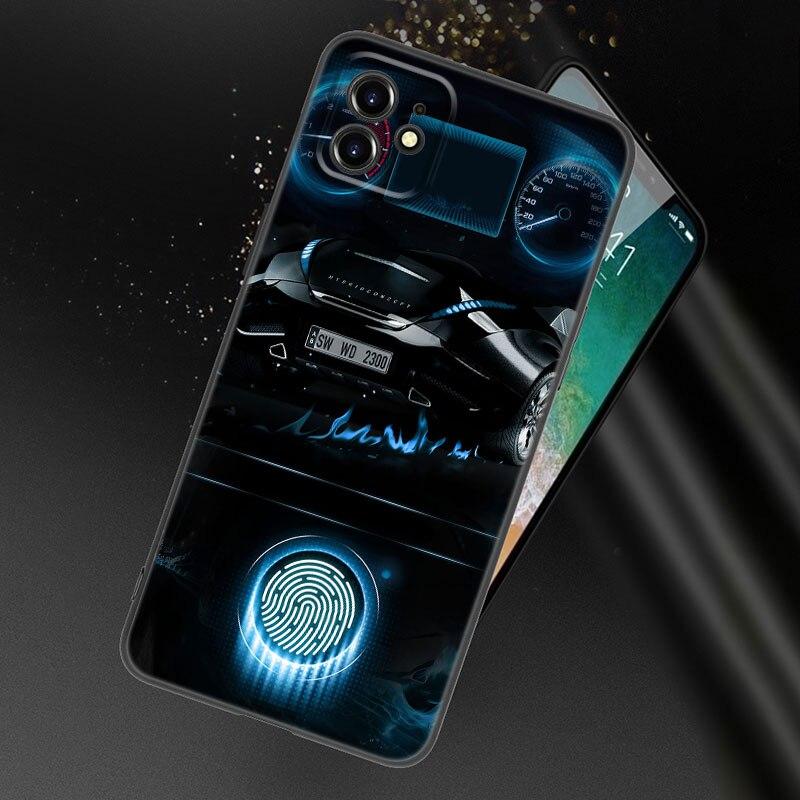 Cool Sports Car Man Phone Case For Apple iPhone 13 12 Mini 11 Pro XS Max XR X 8 7 6S 6 Plus SE 2022 2020 5S 5 Soft Black Cover