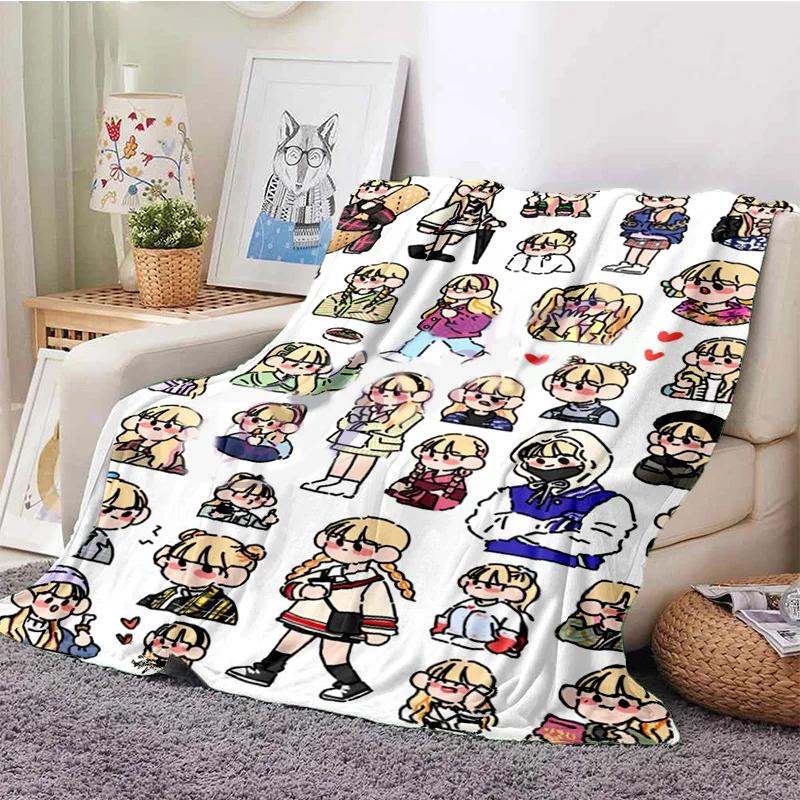 Kpop (G)I-DLE Kpop Girl Miyeon Soft Plush Blanket, Flannel Blanket Throw Blanket for Living Room Bedroom Bed Sofa Picnic Cover