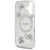 Etui do iPhone 16 Guess MagSafe Glitter Kwiaty Fioletowe