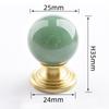 TENCHTWO 25mm Sphere Brass Furniture Drawer Knob Nature Stone Kitchen Dressing Cabinet Pulls Cabinet Wardrobe Door Handle