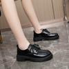 Spring and Autumn New Women's Shoes Shiny Thick-soled Loafers Shoes Thick-soled Outdoor Casual Shoes Zapatos Para Mujeres