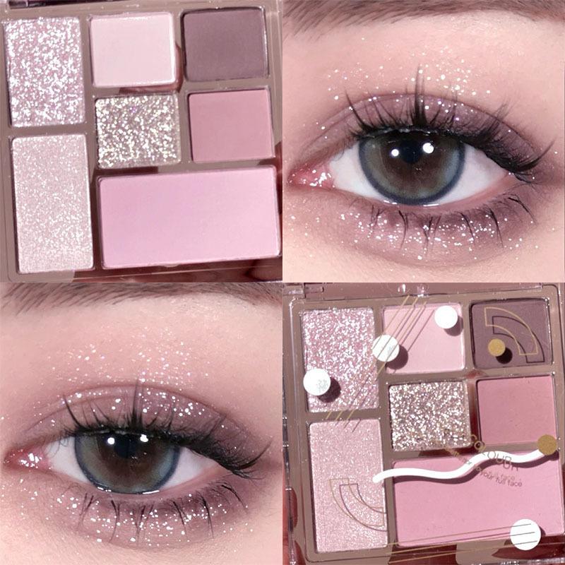 Iris Purple Eye Shadow Palette Create A Dream Makeup Блестящая жемчужная палитра теней для век Модная корейская очаровательная палитра для макияжа глаз
