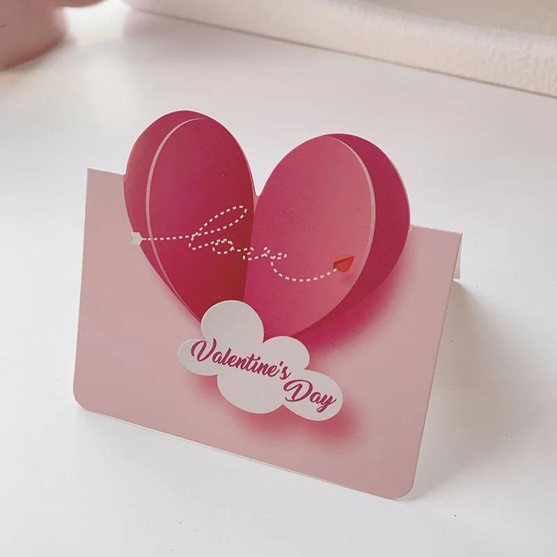 10 шт. открыток на День святого Валентина Подарочные открытки с любовью Свадебные приглашения Поздравительные открытки Юбилей для нее Подарочная карта на День святого Валентина