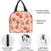 Peach Bright Orange Watercolor Cute Insulated Lunch Box Cooler Tote for Adults Work Office School Picnic Beach Reusable Lunchbox