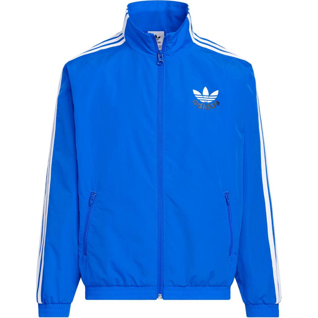 adidas Оригинальные Куртки и Пальто ОРИГИНАЛЬНАЯ ТКАНАЯ КУРТКА Птичье Перо Синий/Белый KB4586