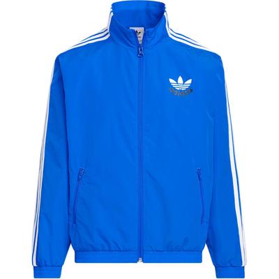 adidas Оригинальные Куртки и Пальто ОРИГИНАЛЬНАЯ ТКАНАЯ КУРТКА Птичье Перо Синий/Белый KB4586