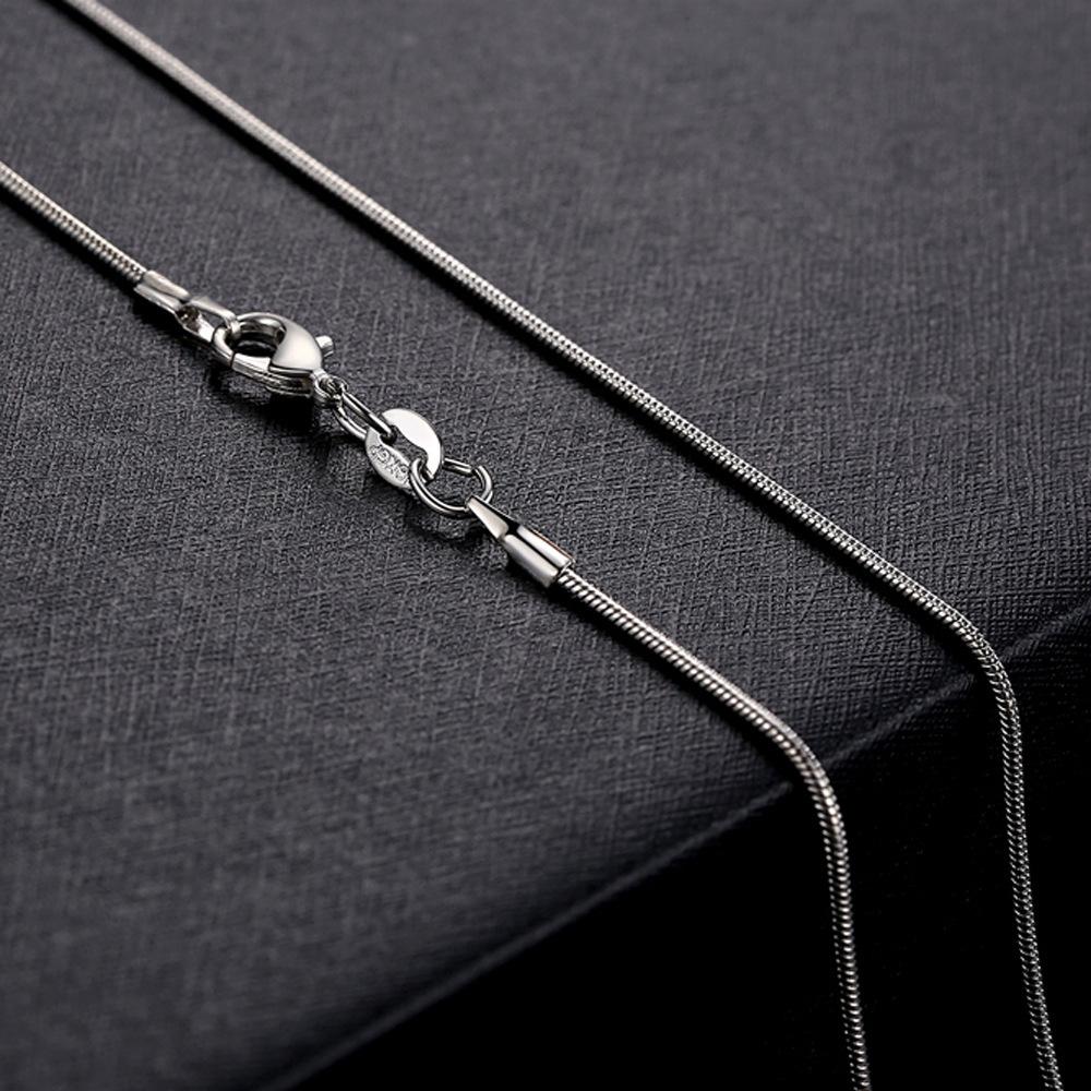 1Mm Snake Bone Chain Snake Chain, Silver Jewelry Women'S Collarbone Necklace New Accessories